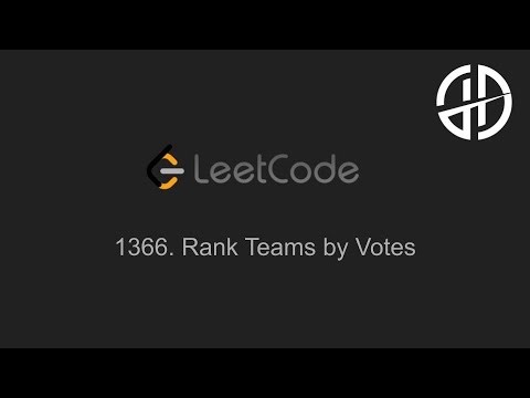 1366. Rank Teams by Votes (LeetCode)