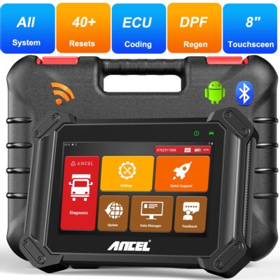 ANCEL V6 HD Heavy Duty Truck Scanner Diesel Diagnostic ECU Coding DPF Regen Tool | eBay