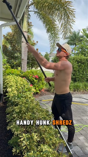 Handy Hunks on Instagram: "Weekly Window Cleaning🧼 Here we have Handy Hunk Shredz with water fed John. Using our pure water to scrub and rinse these exterior windows. Making these windows sparkle like new. With rainy season coming to a close. There is no better time for window cleaning. Here at the Handy Hunks we clean both interior and exterior windows. For a FREE window cleaning quote contact us at 239-376-0093! #windowcleaning #roofcleaning #naples #florida #handyhunks #powerwashing #entrepr