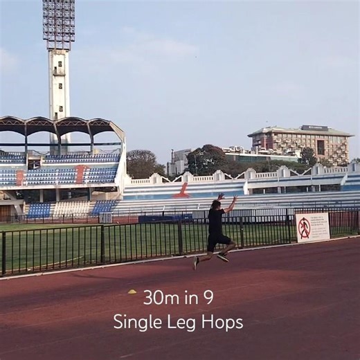 30m in 9 Single Leg Hops