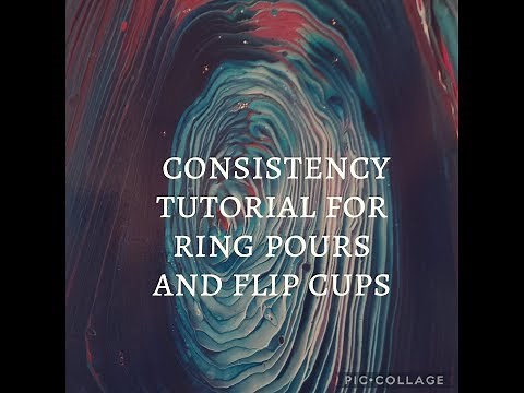 (71) Consistency tutorial. Acrylic pouring, fluid art. Ring pour, flip cup. Thinner vs. Thicker