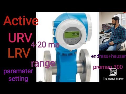 promag 300 endress+hauser urv,lrv range, current output , Active & passive setting