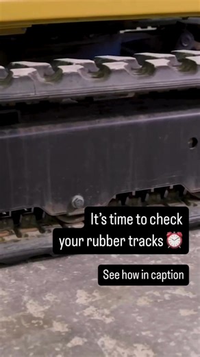 44K views · 256 reactions | ⏰It's rubber tracks o'clock!⏰​ Step 1: inspect your tracks for any damage, cuts, abrasions or imbedded debris.​ Step 2: inspect the drive sprockets for wear and periodically measure them to check on the wear life.​ Step 3: check the bottom track rollers and idlers for any abnormal wear, leaks or damage.​ Step 4: check the track tension for proper adjustment. | Cat Parts and Service | Facebook
