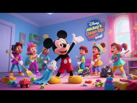 Mickey’s Clean Up Super Song 🐭🧹🎵 | Fun Cartoon Kids Song & Sing Along