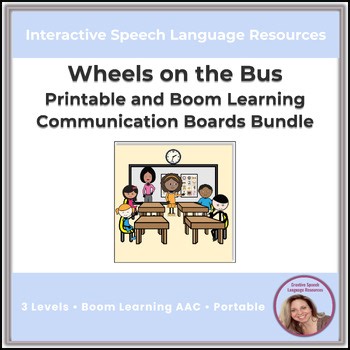 Wheels on the Bus Communication Boards Print & Boom Learning AAC Bundle