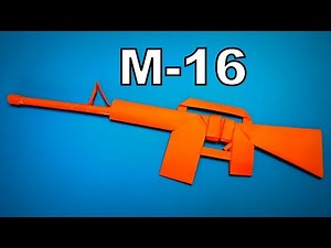 Origami Gun | How to Make a Paper Gun Rifle M16 Weapons DIY | Easy Origami ART Paper Crafts