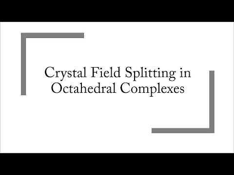 Crystal Field Splitting in Octahedral Complex