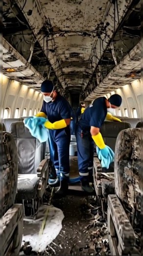😍🛩This dirty plane became the most beautiful plane #shorts #plants #renovation