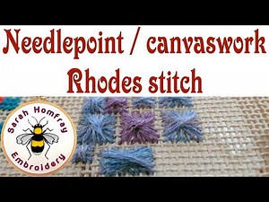 Rhodes stitch for needlepoint / canvaswork embroidery | Needlepoint stitches video tutorial