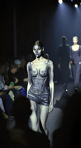 Dark Body Art #bodypaint #outfitinspo #runwaywalk