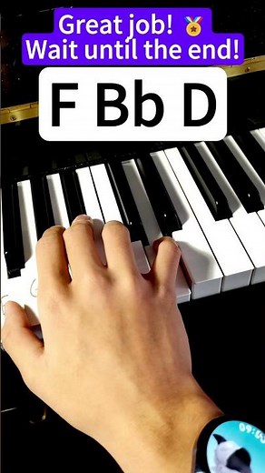 Bb major chord - easy piano tutorial