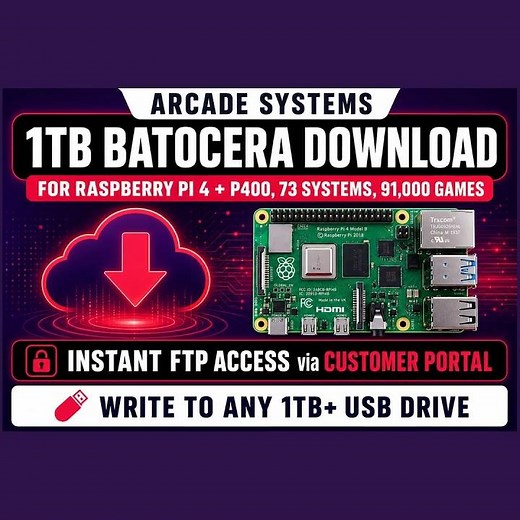 1TB Batocera DOWNLOAD For Raspberry Pi 4 and P400 — ArcadeSystems.co.uk