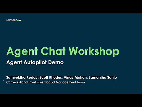 Agent Chat Workshop: Agent Autopilot Demo