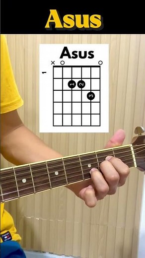 Asus Guitar Chord Tutorial | Easy for Beginners 🎸 #guitartutorial #guitarlesson