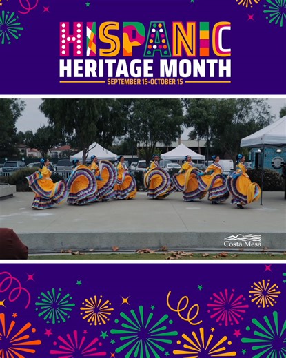 Some of the highlights from the City of Costa Mesa's recent #HispanicHeritageMonth celebration were the dazzling demonstrations of traditional Folklorico dance by troupes from the Orange County School of the Arts and Leyenda Dance Company, who shared a brief history surrounding their costumes and captivating cultural choreography. Hispanic Heritage Month continues through October 15 and we invite everyone to join us as we continue our #CostaMazing month-long celebration. #folklorico #OCSA #orang