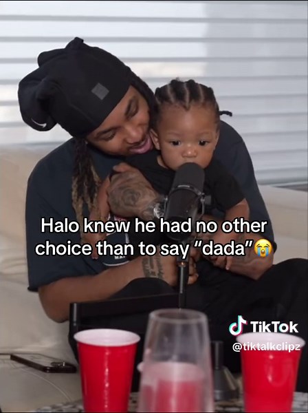 Hilarious Baby Halo Moment: Saying “Dada” For the First Time!