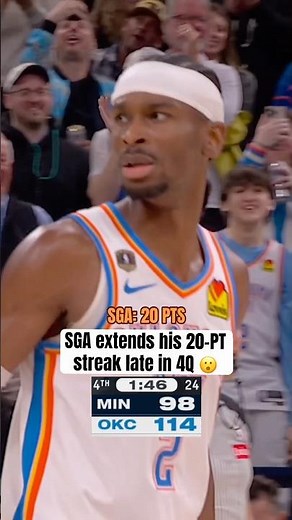 SGA extends his streak to 128 games 🔥