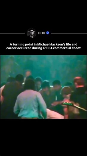 DHC | History, Entertainment & News on Instagram: "During the filming of a Pepsi commercial on January 27, 1984, Michael Jackson was severely injured when pyrotechnics misfired, igniting his hair and causing second and third-degree burns on his scalp and face. Although the fire was extinguished quickly, the damage had long-term effects. Jackson underwent multiple surgeries and relied on wigs, makeup, and hats to cover scars and hair loss. The trauma from the accident contributed to his growing f