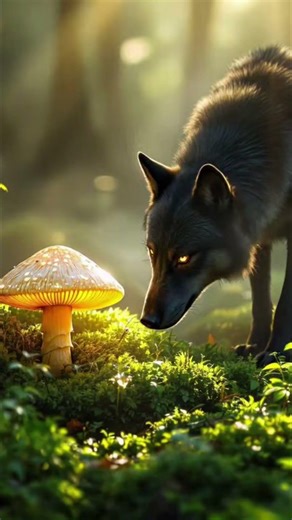 Mysterious Wolf Explores Enchanted Forest's Secrets! #shorts