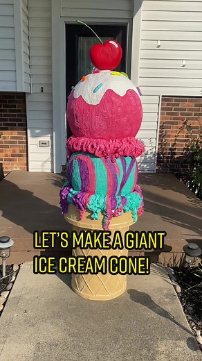 My last summer project! Let’s make a giant ice cream cone! I’m submitting this to the Daydream Apothecary Paint summer challenge. Do you think I’ll make it to the finals?? #daydreamsummer #diyproject #paint #giant #icecream #gianticecream #gianticecreamcone #paper #papercraft #gapfiller #diy #prop #propmaking #art #fun