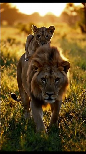 This Lion Dad Gives The BEST Piggyback Rides! 🦁❤️
