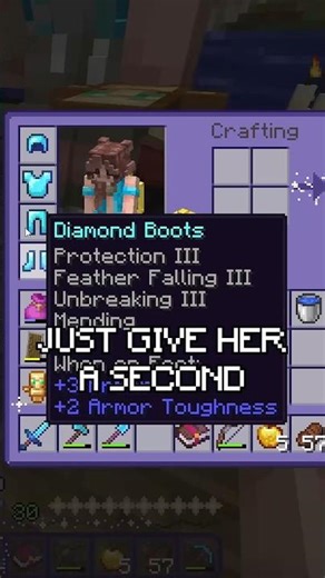 Yeah guurl, get Protection IV💪😎 #minecraftenchanting #minecrafthardcormode