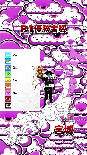 R1グランプリ優勝者数 都道府県別MAP | No171