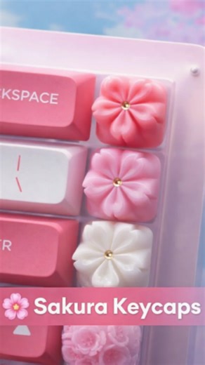 These sakura keycaps are beautiful up close