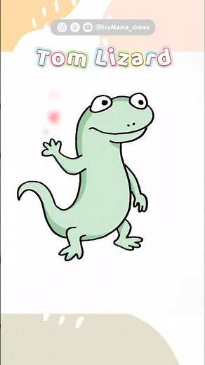 How to draw Tom Lizard from Hoppers #ivymama