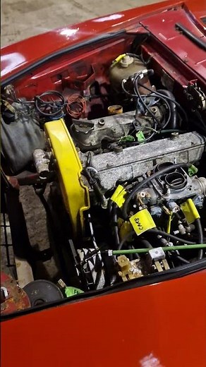 Engine bay - Top Gears Fiat 124 sport spider from the final episode