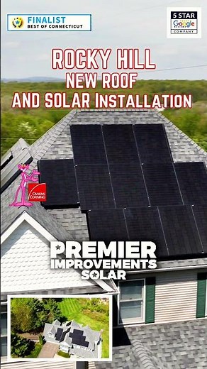 Stunning Solar & Roof in Rocky Hill CT 🌞 Owens Corning + Premier Edge Trim Finish #solarsavings #ct