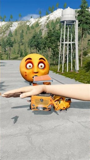 Big & Small Cars vs Giant Hand Slap Challenge | BeamNG