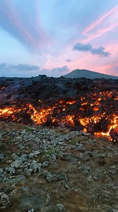 422K views · 12K reactions | The floor is lava  from the volcano yesterday evening. Put the volume on if you’re curious how lava moving sounds like #Iceland | Ása Steinars | Facebook