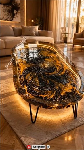 This Epoxy Table Transformation is Absolutely Insane! #resinart #satisfying #diy