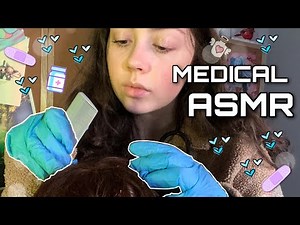 ASMR | School Nurse Lice Check ( nurse roleplay, lice check, hair brushing )