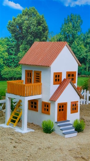 Building a Two-Story Balcony House for an Adorable Little Mouse! #VFUHO #MINIATURE #house | VFuho