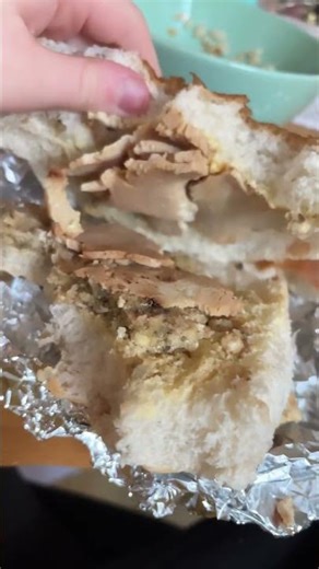 Nah stuffing and turkey with gravy roll! #funny