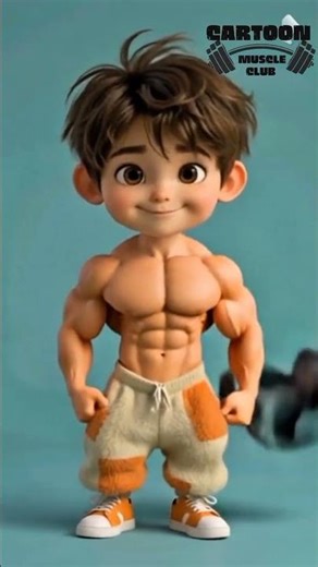 Cartoon bodybuilders | animation cartoon muscle surge | #ai #muscle #animation #cartoon #viralvideo