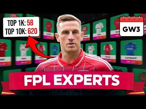 FPL GW3 EXPERTS TEAM 💥 WILDCARD + FREE HIT TEAM!