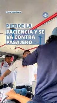 Timbrazos desquician a chofer de transporte y agrede a pasajero #Shorts