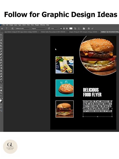 Delicious Food Flyer Design 🍔 | Photoshop Graphic Design | Graphique Design Lab