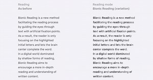 Bionic Reading, A New Reading Method That Stresses Letters Within Words to Let the Brain Fill in the Rest