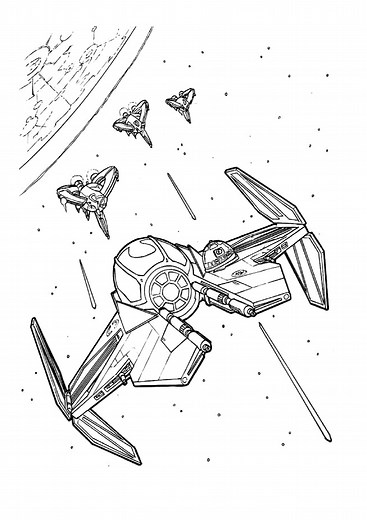 Tie Fighter (Star Wars Coloring Page)