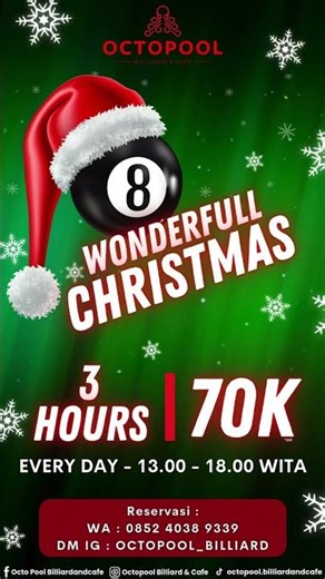 Wonderfull Christmas with Octo Pool Billiardandcafe🥳☃️