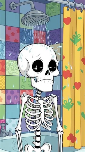 Skeleton vs Cold Shower 😂💀 Funny Challenge #shorts #usa #usashorts #funny #viral #trending