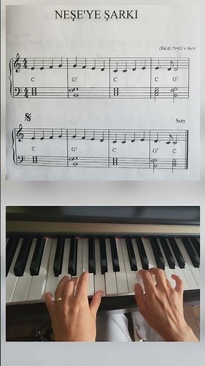 Beethoven Neşeye Şarkı Başlangıç Seviye Ode to Joy (Symphony No. 9) Easy Piano