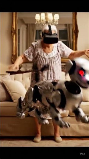 Grandma, Robot Dog & Cat Chaos! Funniest Viral Short in USA