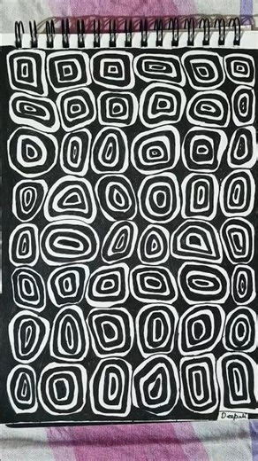 A simple Zen Doodle art pattern for beginners to try with me. ✨✨ #explorepage #youtubeshorts #fyp