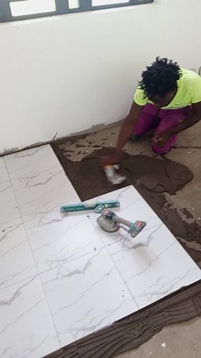 floor tile installation 40 by 40 tiles