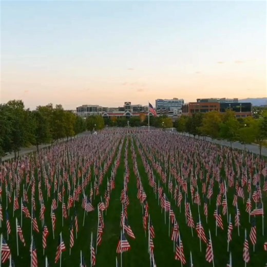 564K views · 32K reactions | Beautiful shot this morning of the Utah Healing Field in Sandy, where over 3,000 American flags have been set up to honor the lives lost on 9/11. (: Chris Williams) | FOX 13 News | Facebook